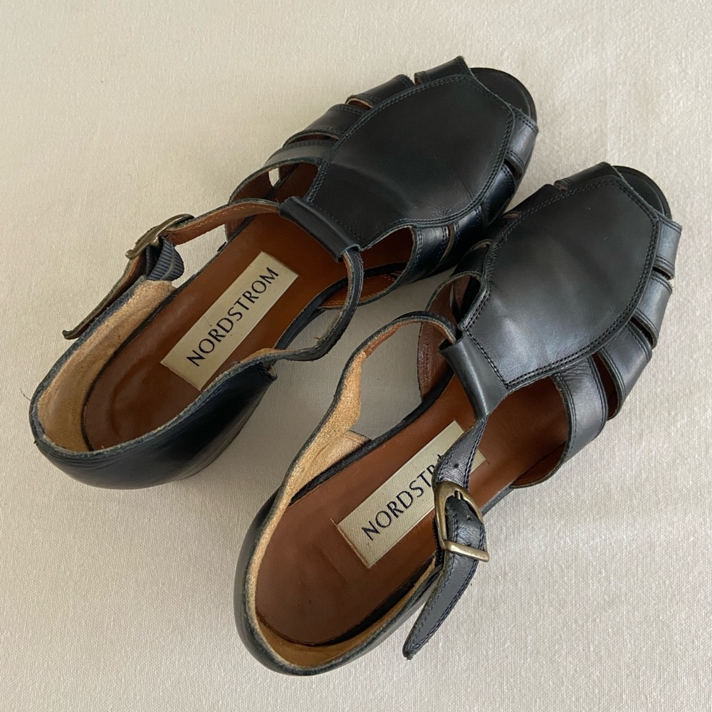 Vintage Nordstrom Black Women's Sandals - Picture 3 of 10